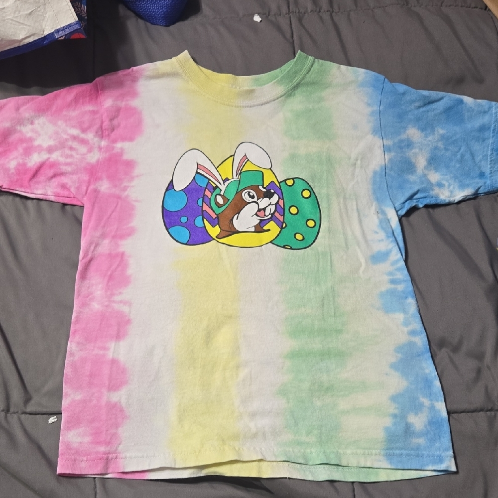 Buc-ees EASTER Colorful Tie-Dye Bunny Kids T-Shirt